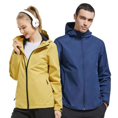 China Breathable Rain Jackets Waterproof Jacket Single Layer Women Men Outdoors Thicken Hooded Jacket Windproof Anorak for sale