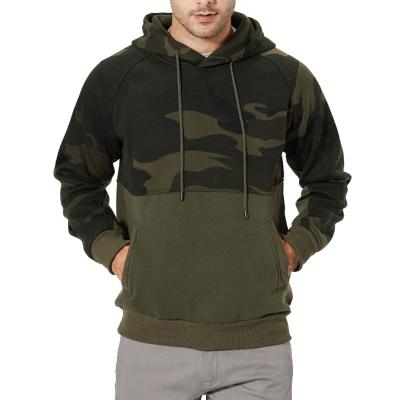 China Anti-Wrinkle Men's Sweater Warm Camouflage Color Matching Oversized Men's Cotton Hoodie Plus Fleece Casual Jacket for sale