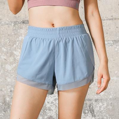 China Anti-wrinkle Women's Athletic Running Shorts Sports Workout Shorts Quick Dry for sale