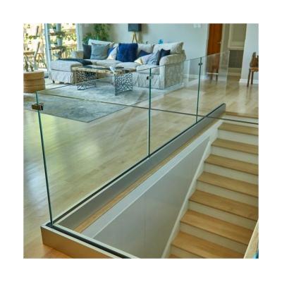 China New Design Modern Staircase Glass Balcony Railing With High Quality for sale