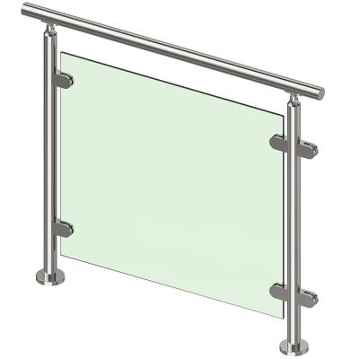 China DIY design dwg modern frameless balcony detail glass fence details made in China for sale