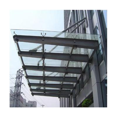 China hotel & apartment & hot selling office building entrance balcony spider fittings tempered glass canopy bed with CE certificate for sale