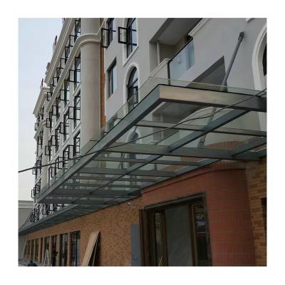 China hotel & apartment & hot selling office building entrance gal spider canopy tempered-glass-canopy with great price for sale