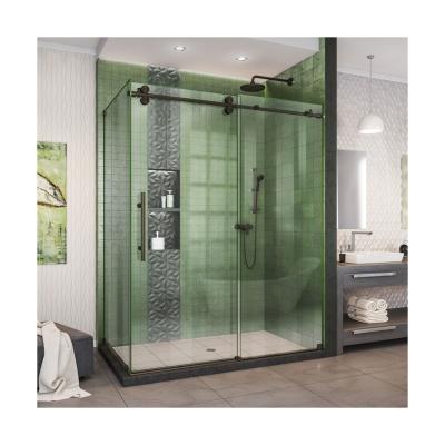 China Modern hot sale rectangular glass enclosure sliding frameless shower glass door cubicle for sale