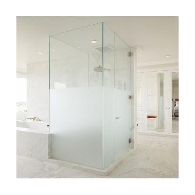 China Modern Neo Angle Prefab Shower Door Obscure Rain Glass With Low Price for sale