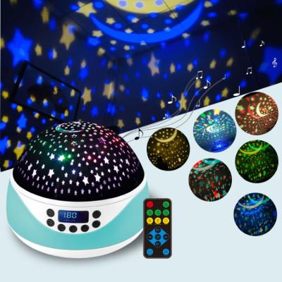 China Amazon Baby Star Sky Light Music Star Modern Remote Control Rotating Projector with Timer for sale