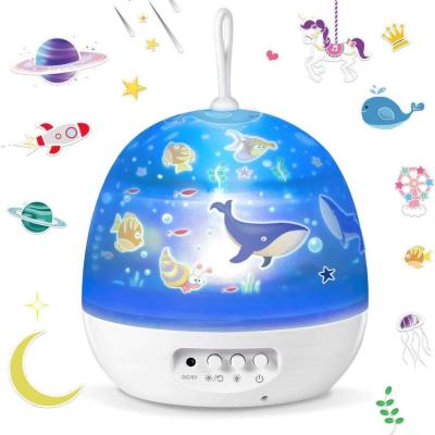 China Rotating Modern Portable Baby Light Projector Dreamy Starry Sky Night Light for sale