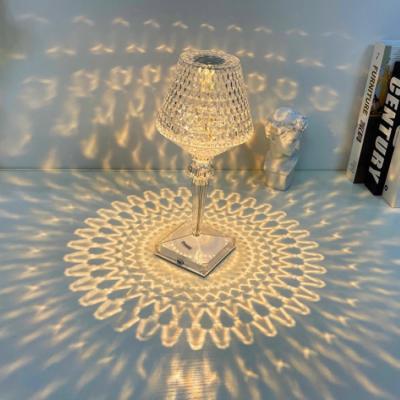 China Modern Touch Control Crystal Lamp Home Decoration Colors Changing Rechargeable Tumbler LED 3D Lamp Night Light for sale