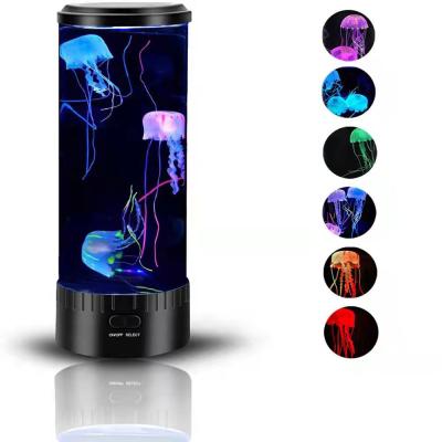 China Changing Jellyfish Lava Lamp Table Lamp Jellyfish LED Aquarium Lamp Modern Imagination 7 Color for sale