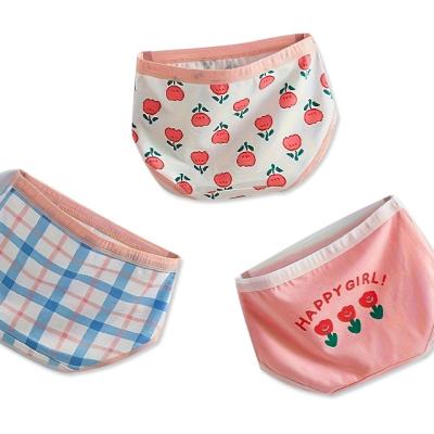 China Anti-Bacterial Wholesale Cotton Undergarments Little Girls Dot Underwear Kids Breathable Comfort Briefs Children Panties for sale