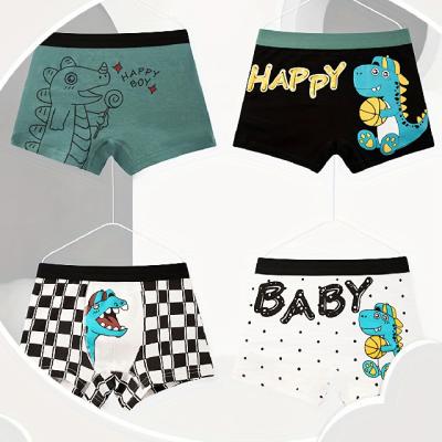 China Breathable 2023 Hot Sale Letter Cartoon Boys Brief Cotton High Quality Kids Underwear for sale