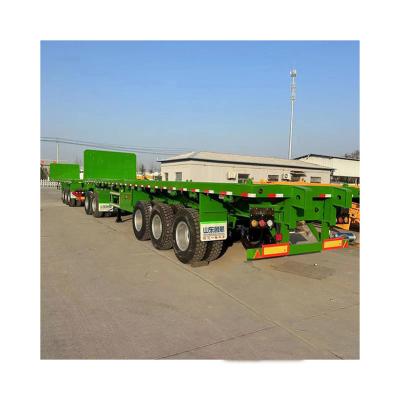 Cina Interlink Flatbed Truck Trailer Contenitore a doppio traino Flatbed Semi-Trailer in vendita