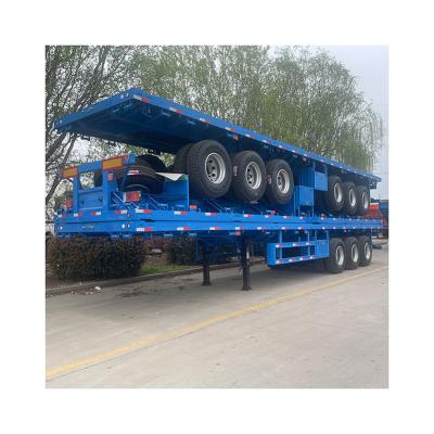 Κίνα 40ft Flatbed Semi Trailer Heavy Duty Για την αποδοτικότητα Μεταφορά εμπορευματοκιβωτίων προς πώληση