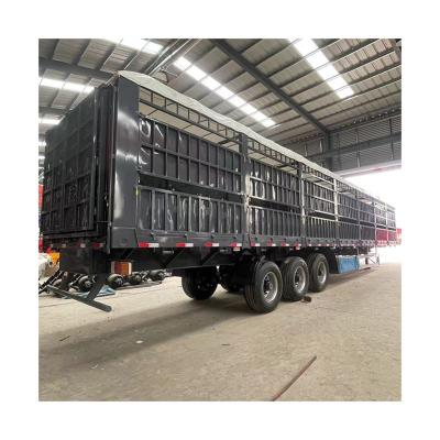 Cina Supply Fence Side Wall Semi Cargo Trailer Personalizzato 3 Asse Stack Fence Trailer in vendita