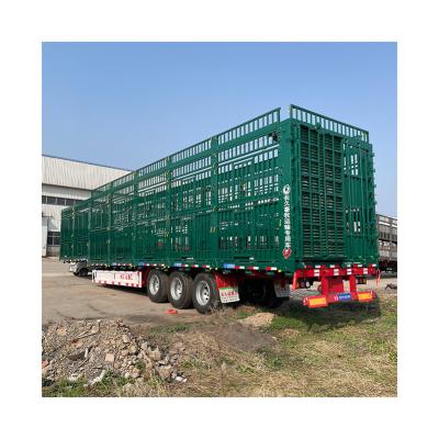 China 17*2.55*2 Tri Axle Fence Cargo Truck Semi Trailer for Animal Transportation Needs for sale