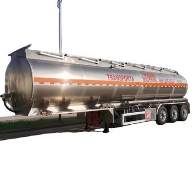 China 40cbm Aluminum Alloy Fuel Oil Diesel Tank Semi Trailer 3 Axles with Customized Design for sale