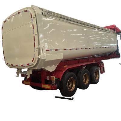 China Truck Trailer Tank-type Rear Rollover Pull Sand and Gravel Semi-Trailer in Saudi Arabia for sale