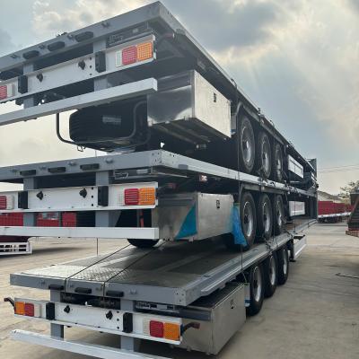 China Tri-Axle Semi-Enclosed Curtain Side Open Container Semi Trailer for Customers Optional for sale