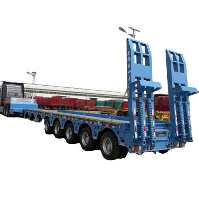 China 40T Truck Trailer Front Load Low Bed Semi-Trailer in Australia Retractable Multi-Axle for sale