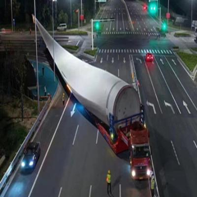 China Semi-reboque de cama baixa extensivel para transporte de pás de turbinas eólicas 13T 14T 16T 18T eixo à venda