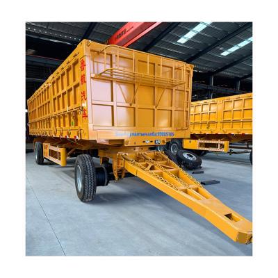 China Domestic Full Trailer Dump Tow Bar Trailer with Performance and Customizable Features for sale