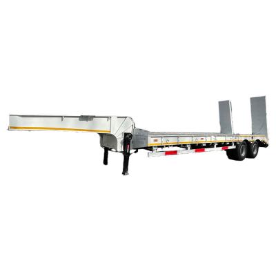 China Staal platbed Semi-trailer 40ft Low Bed Semi-trailer Tractor Trailer Low Te koop