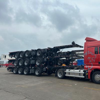 China Semi-reboque de dois eixos personalizável para veículos pesados de transporte marítimo à venda