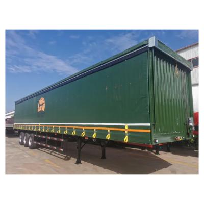 China Truck Trailer 40 ft Staal gordijn zijdelingse half-trailer met Canvas glijdend half-trailer Te koop