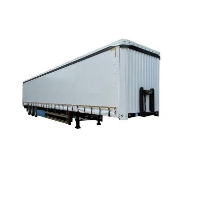 Chine 40 pieds Van Box isolé Reefer Semi-remorque rideau latéral camion remorque avec suspension pneumatique à vendre