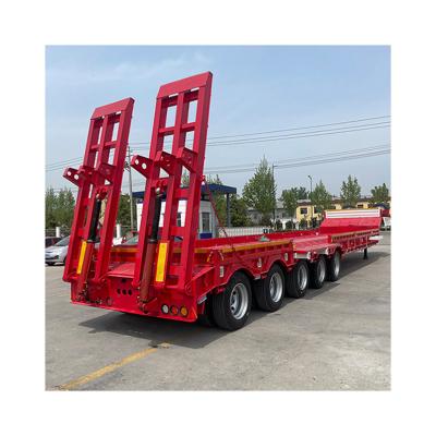 China Customers Optional 4 Axles Semi Trailer Flatbed Truck with Customizable Features for sale