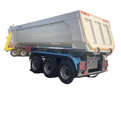 China 4 Achsen 80T Aluminium Rücken hydraulischer Kipp-Dump Truck Halbanhänger zum Verkauf zu verkaufen