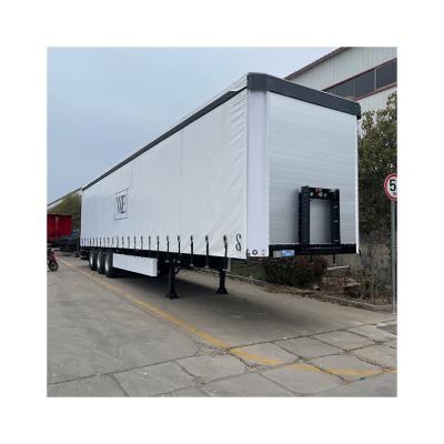 China Clientes Opcional remolque de utilidad de carga caja de transporte Tipo de cortina lateral semirremolque en venta