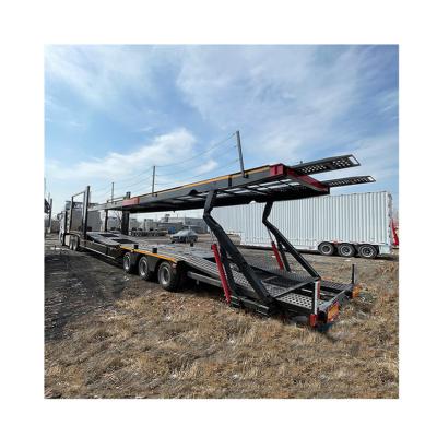 China Huaxiang Transport Car Double Deck Carrier Semi Trailers with Customers Optional for sale