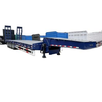 China 3 4 Axles Lowbed Semi Trailers Truck lowboy Trailer semi for Heavy Duty Transportation for sale