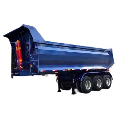 China U Shape Agricultural Aluminium Tipper Sand Dump Semi Trailers with 120T Max Payload for sale