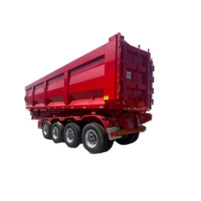 China Anpassungsfähiger 40ft Container 45 Tonnen Tipper Truck Anhänger mit 18T Achse und Hydraulikpumpe zu verkaufen