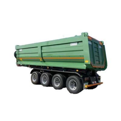 Chine Capacité personnalisable 20Cbm Deux essieux Dump Tipping Trailer Suspension mécanique à vendre