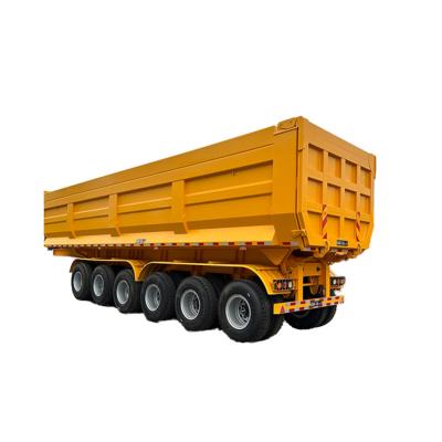 China 3 Achsen 4 Achsen Dump Trailer Last 40-50Cbm U-Form Tipper Trailer für schwere Ladungen zu verkaufen