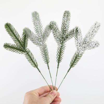 China Three-dimensional double-sided artificial PU pine artificial three-pronged green plant decoration for Christmas props for sale