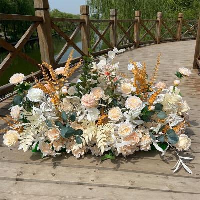 China New Silk+plastic long stripe artificial road lead flower row for road lead wedding decoration hotel layout photograhy prop for sale