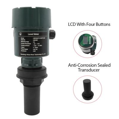 China Be Suitable For Liquids Level Recalibrable Anti-Corrosion Sewage Swimming Pool Digital Signals RS485/MODBUS RTU Connected Ultrasonic Water Level Sensor for sale