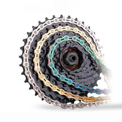 China Ultralight Hollow Chain Links Ultralight Sports 116 9 10 11 12 Speed ​​Bicycle Half Chain Hollow Bike Chain Mountain Road Bike Full Hollow Chains for sale