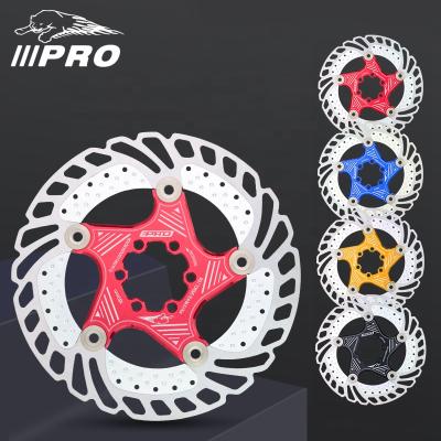 China 6 Bolts Mountain Bike Disc Brake Rotor 203/180/160/140mm MTB Eco-Friendly Cooling CAD Hydreaulic Floating Brake Pads for sale