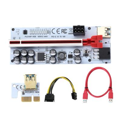 China Pcie riser worm 012 marquee new version GPU riser VER 012 max 10 pcie riser pcie 1X-16X capacitor for sale