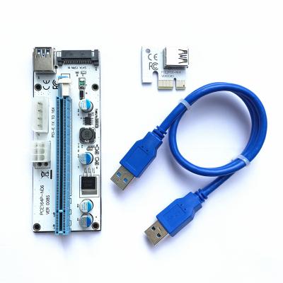 China VER 008S gpu riser pcie x16 riser 3.0 USB riser card 1X-16X add-on card for sale