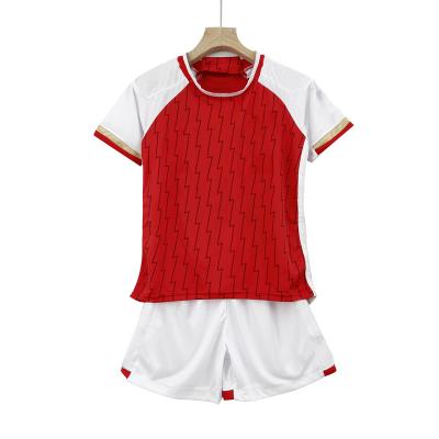 China Factory wholesale high quality new season breathable kids kit suit football singlet red sportswear sets sets for sale