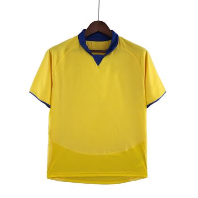 China Shirts & Tops Wholesale High Quality Retro Football Tank Tops Sublimation Club Retro Soccer Polo Shirts Team Uniforms Yellow for sale