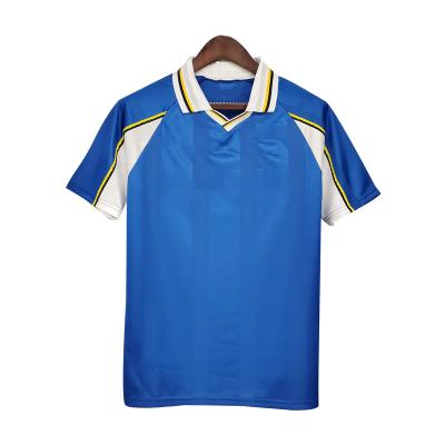 China Shirts & Tops Sublimated High Quality Light Blue Retro Football Club Uniform Retro Team Shirt Soccer Polo Shirt for sale