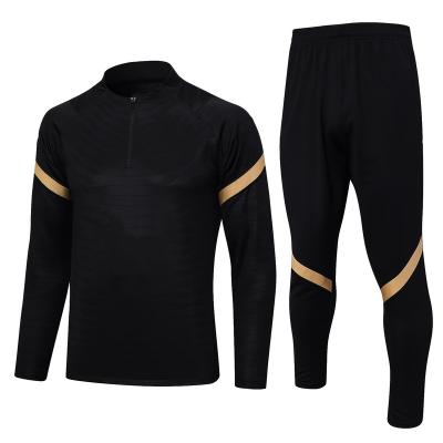 China Sets wholesale sportswear black long sleeved men's football training wear soccer jerseys 2023-2024 high quality for sale