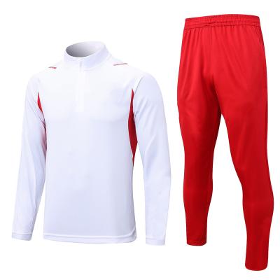 China Sets Wholesale Red Men's Long Sleeve Soccer Training Wear Soccer Jerseys Sportswear 2023-2024 High Quality for sale